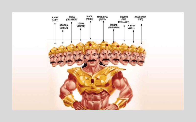 Ravana’s Ten Heads: A Symbol of Knowledge, Power, and Complexity